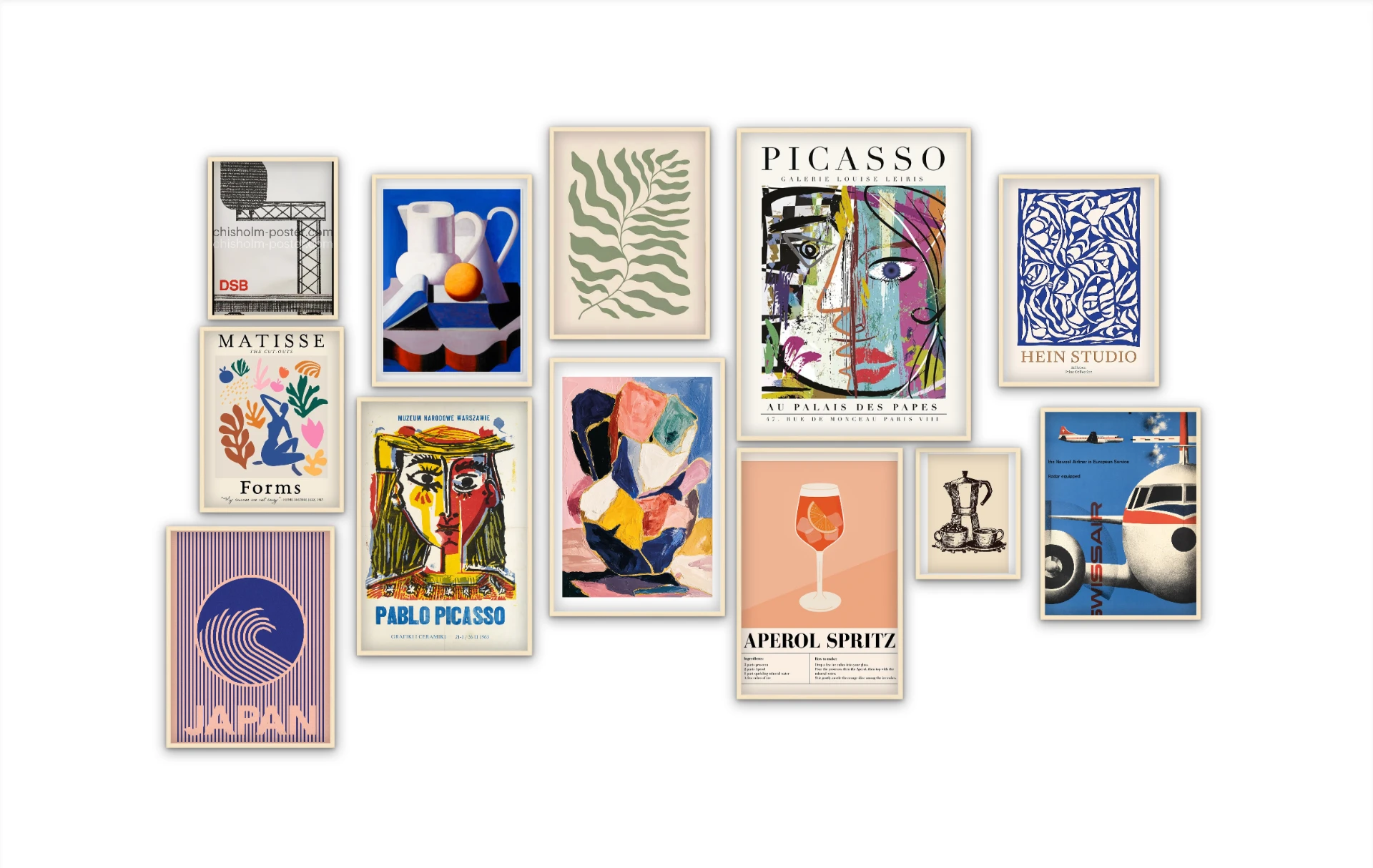 Electic Living Room - Photo wall layout by Bunting. Tags: Eclectic