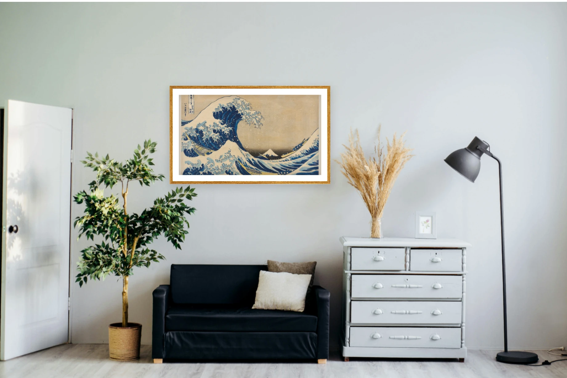 Under the Wave off Kanagawa - Photo wall layout by RB. Tags: Minimalist