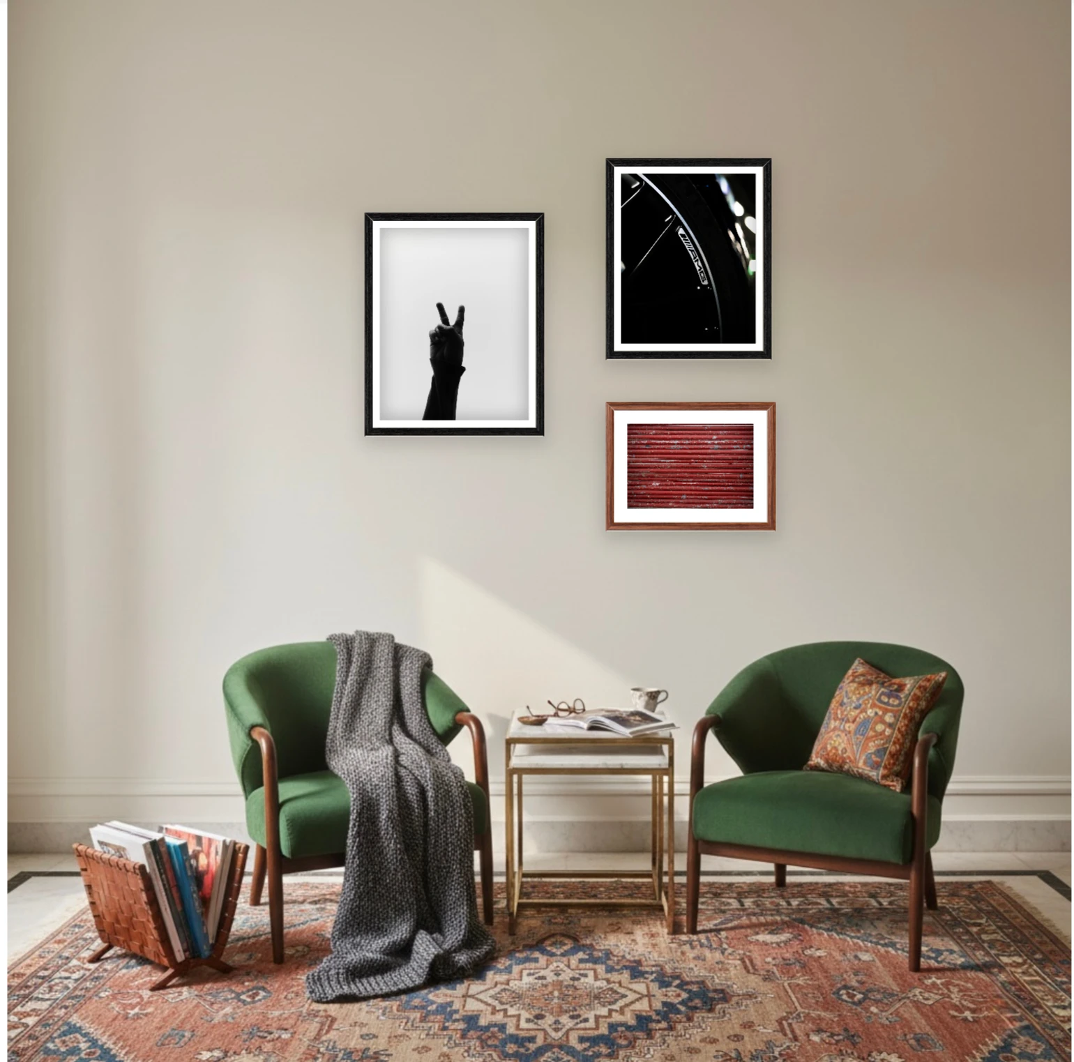 Red Black - Photo wall layout by RB. Tags: Modern