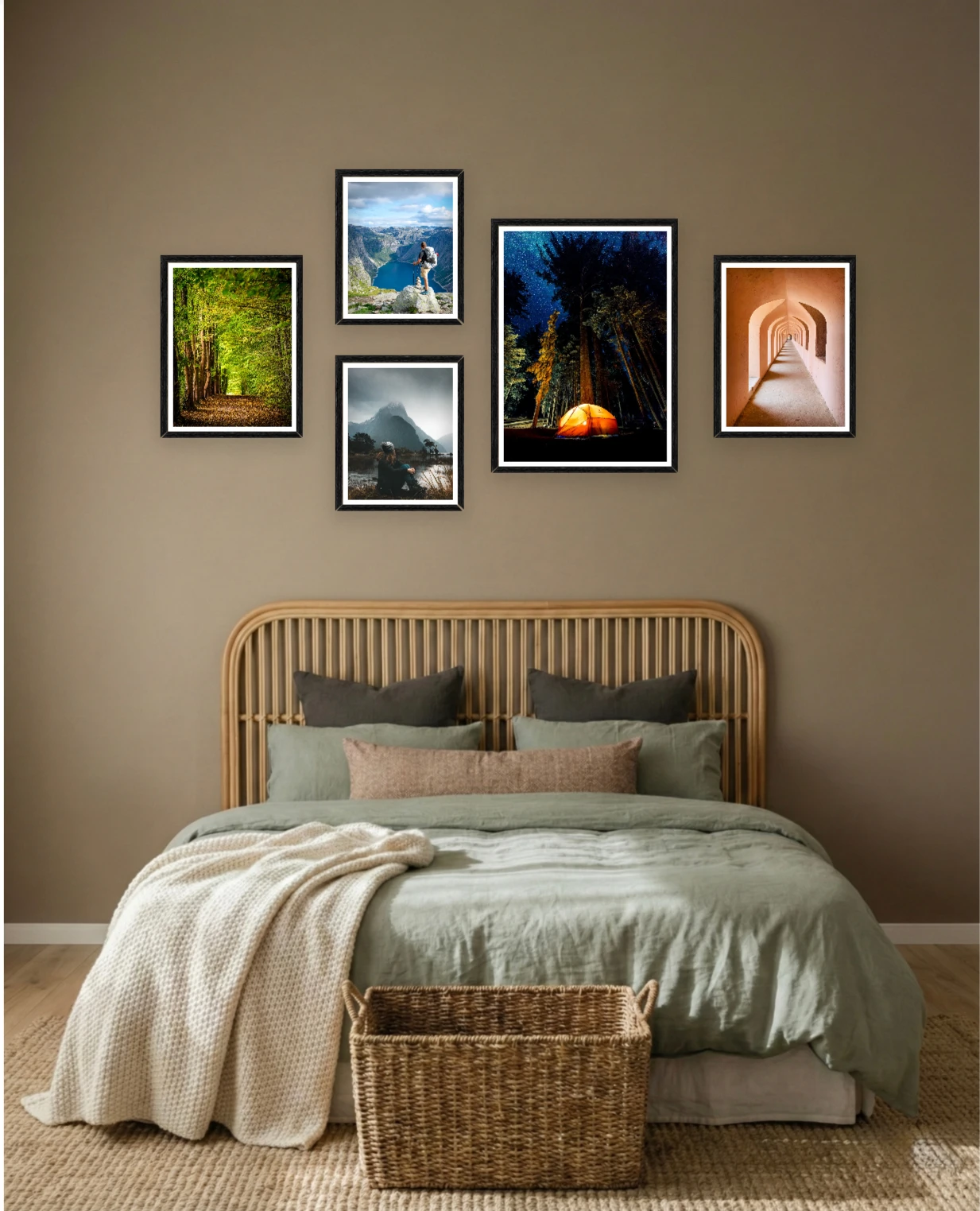 Family Hike - Photo wall layout by RB. Tags: Family Photos